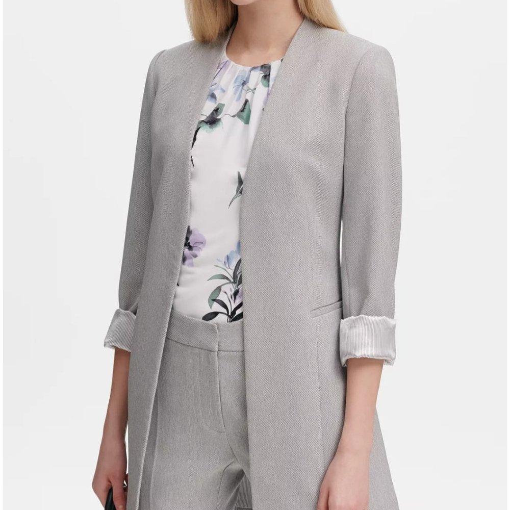 NWT Calvin Klein Open-Front Twill Blazer